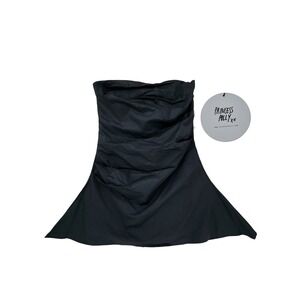 Princess Polly Strapless Mini Dress 6 Bradwell Black Ruched LBD Prom Formal NEW
